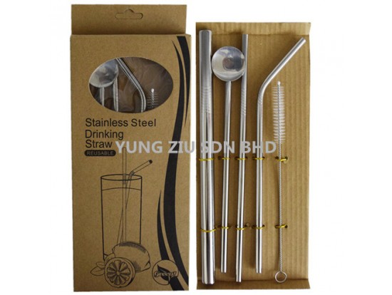 STAINLESS STEEL DRINKING STRAW(4P+BRUSH)